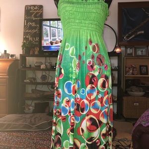 Lime Green Tube top dress